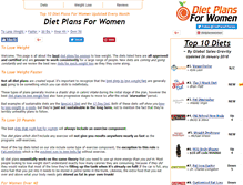 Tablet Screenshot of diets-plans-for-women.com